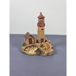 Vintage Ks Collection Lighthouse Figurine Stone House & Bridge